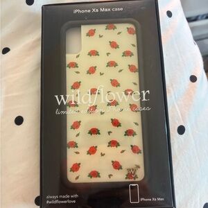 Wildflowers iPhone Xs Max Case - Red Floral on Cream